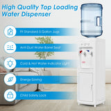 5 Gallons Hot and Cold Water Cooler Dispenser with Child Safety Lock