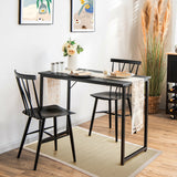 L Shaped Computer Desk and Writing Workstation for Home and Office-Black