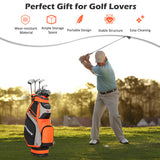 10.5 Inch Golf Stand Bag with 14 Way Full-Length Dividers and 7 Zippered Pockets-Red