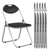 6 Pieces U-Shape Folding Chairs with Hollow Handle
