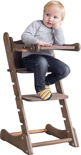 Growing Chair for Babies – Kitchen Helper Tower - Chocolate
