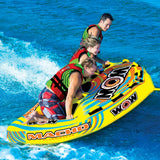 WOW Sports Macho 1-3 Person Towable Water Tube For Pool and Lake (16-1030) by Jupiter Gear