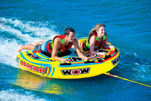 WOW Sports Macho 2 Person Towable Water Tube For Pool and Lake (16-1010) by Jupiter Gear