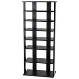 7-Tier Dual Shoe Rack Free Standing Shelves Storage Shelves Concise-Black