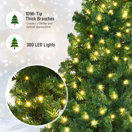 7 Feet PVC Artificial Christmas Tree with LED Lights