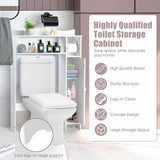 Wood Over the Toilet Bathroom Space Saver with Paper Holder and Shelf