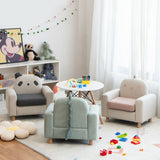 Kids Sofa with Armrest and Thick Cushion-Green