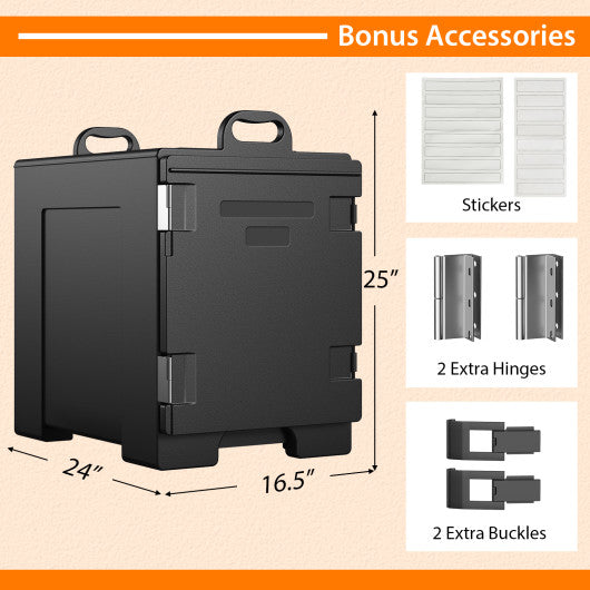 81 Quart Capacity End-loading Insulated Food Pan Carrier