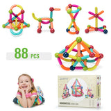 88 Pieces Magnetic Balls and Rods Set Building Blocks Set For Kids over 3 Years