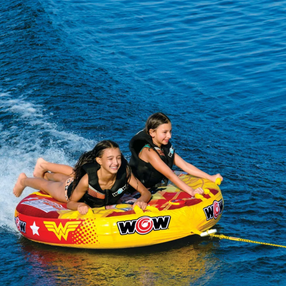WOW Sports DC Comics Wonder Woman 2-Person Soft Top Deck Tube Towable by Jupiter Gear