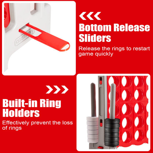 Jumbo 4-to-Score 4 in A Row Giant Game Set for Outdoor Indoor