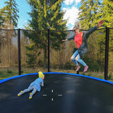 8/10/12/14/15/16 Feet Outdoor Trampoline Bounce Combo with Safety Closure Net Ladder-14 ft
