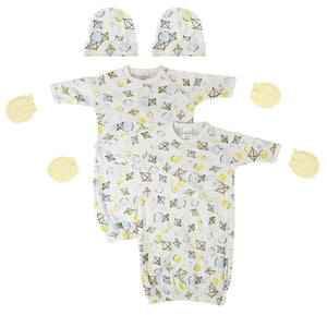 Unisex Newborn Baby 6 Piece Gown Set
