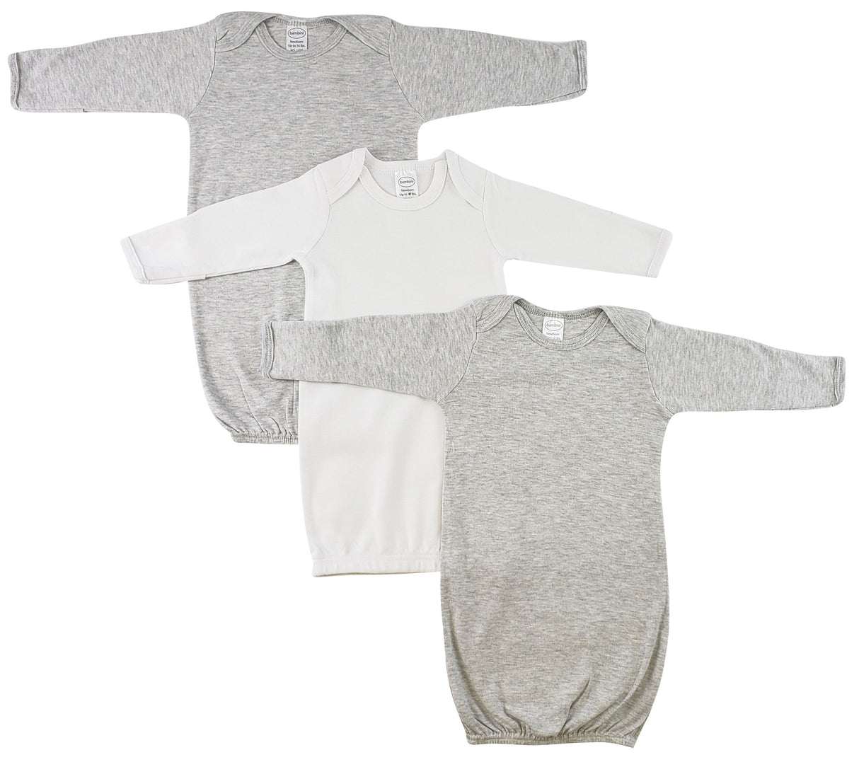 Newborn Baby Girls 3 pc Gown Set