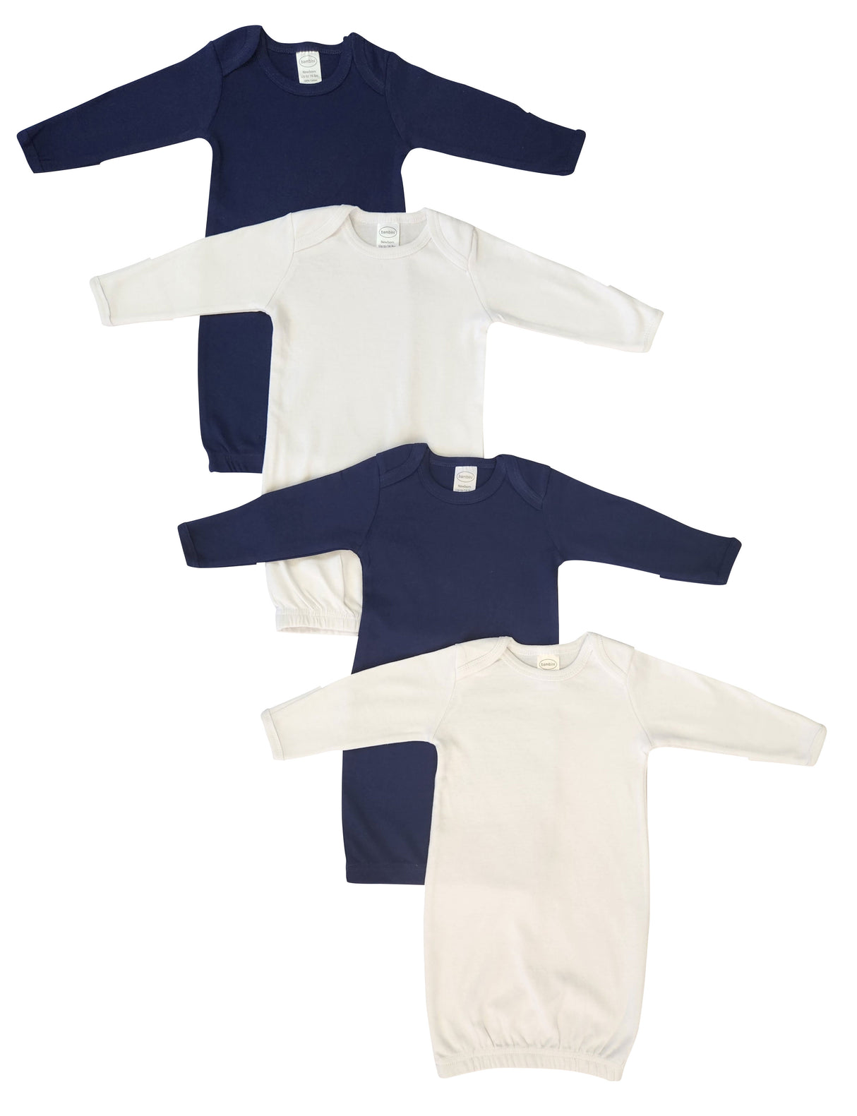 Unisex Newborn Baby 4 Piece Gown Set