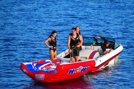WOW Sports Power Steer 3 Person 3P Steerable Deck Tube (22-WTO-3975) by Jupiter Gear