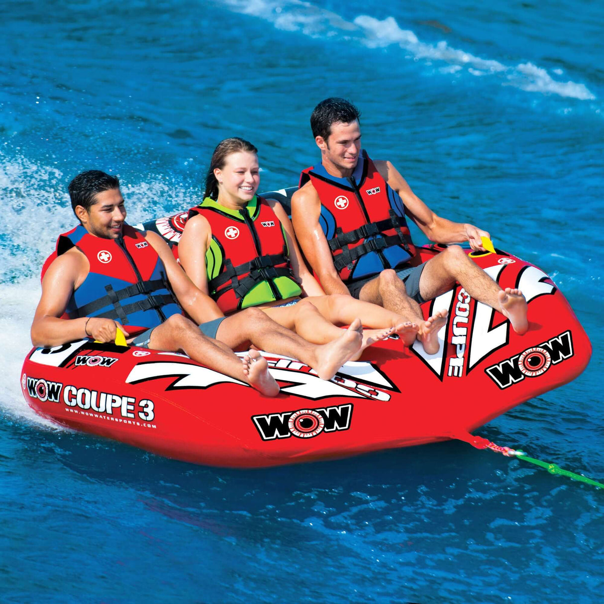 WOW Sports 3 Person Coupe Cockpit Towable Water Tube For Pool and Lake (15-1040) by Jupiter Gear
