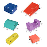 6 Piece Climb Crawl Play Set Indoor Kids  Toddler -Red