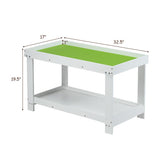 Solid Multifunctional Wood Kids Activity Play Table-White