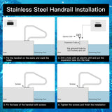 49 Inch Stainless Steel Mounted Swimming Pool Stair Rail