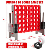 Jumbo 4-to-Score 4 in A Row Giant Game Set for Outdoor Indoor