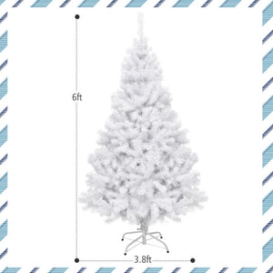 6' / 7.5' / 9' Hinged Artificial Christmas Tree with Metal Stand-6 ft