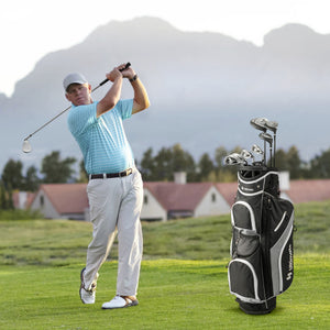 Men's 9 Pieces Complete Golf Club Set-Gray