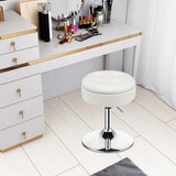 Adjustable 360° Swivel Storage Vanity Stool with Removable Tray-White