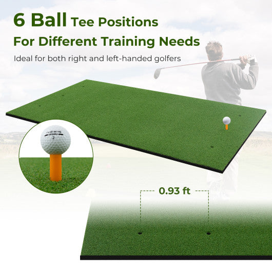 5 x 3 ft Artificial Turf Grass Practice Mat for Indoors and Outdoors-25mm