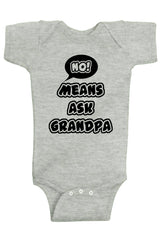 No Means Ask Grandpa Bodysuit - Aiden's Corner