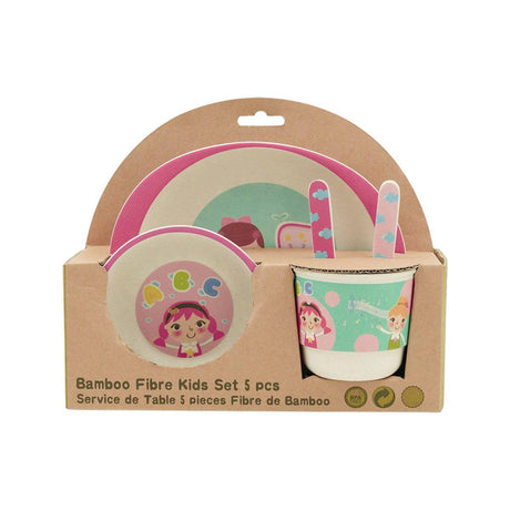KIDS DINNER SET PINK GIRL by Peterson Housewares & Artwares