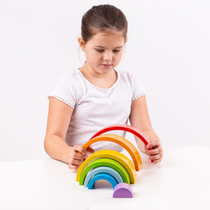 Wooden Stacking Rainbow - Small by Bigjigs Toys US