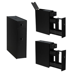 Black Bathroom Cabinet Space Saver Storage Organizer