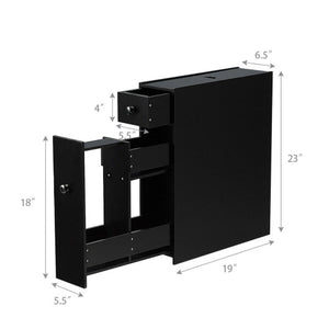 Black Bathroom Cabinet Space Saver Storage Organizer