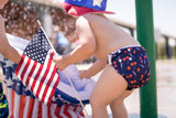 L/E Lauren Holiday Summer Cherry Bomb Print Nageuret Swim Diaper - 100% Proceeds to CF Foundation by Beau & Belle Littles