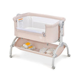 3-in-1 Baby Bassinet with Double-Lock Design and Adjustable Heights-Beige