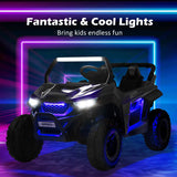 12V 2-Seater Kids Ride on UTV with Slow Start Function Music-Black