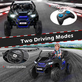12V 2-Seater Kids Ride on UTV with Slow Start Function Music-Black