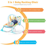 Adjustable Toddler Swing Bouncer & Rocker-Blue