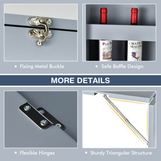 Convertible Wall Mounted Table with A Chalkboard-Gray