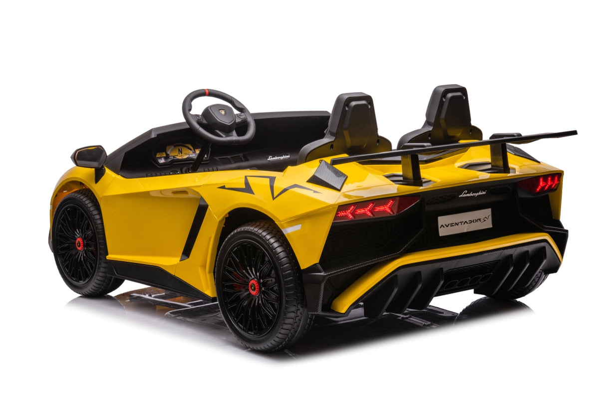 24V Lamborghini Aventador 2 Seater Ride on Car for Kids with Brushless Motor - DTI Direct USA