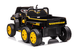 24V 6 Wheeler Freddo Tractor Trailer 2 Seater Ride-on with Dump Cart and Parental Remote - DTI Direct USA