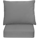 Deep Seat Chair Cushion Pads Set with Rope Belts for Indoor and Outdoor-Gray