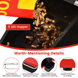 Outdoor Portable Tabletop Pellet Grill and Smoker with Digital Control System for BBQ-Red