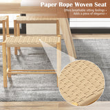18 Inch Dining Stool Set of 2-Natural