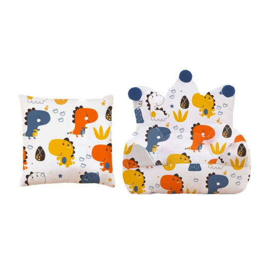 High-density Padding Kids Sofa with Armrest and Extra Pilow-Blue