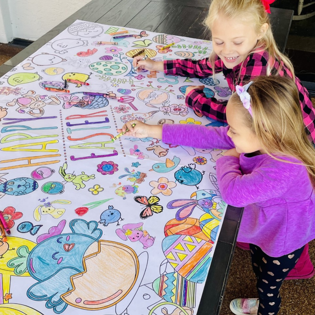 Easter Coloring Tablecloth by Creative Crayons Workshop