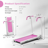 Folding Treadmill with 12 Preset Programs and LCD Display-White