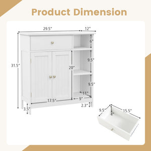 Freestanding Kitchen Cupboard Storage Organizer with 1 Large Drawer