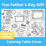 Father's Day Coloring Tablecloth by Creative Crayons Workshop